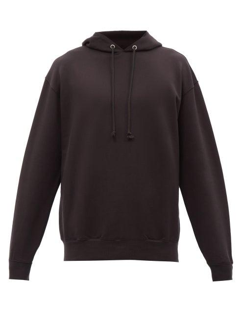 Auralee - Hooded Cotton-jersey Sweatshirt - Mens - Dark Brown
