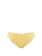 Marysia - Antibes Scalloped-edge Bikini Briefs - Womens - Yellow