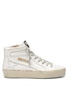 Matchesfashion.com Golden Goose Deluxe Brand - Slide High Top Leather Trainers - Womens - White