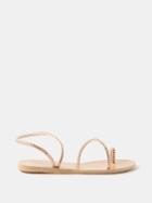 Ancient Greek Sandals - Eleftheria Crystal-embellished Leather Sandals - Womens - Rose Gold