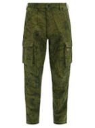 Matchesfashion.com Givenchy - Map-print Cotton-twill Cargo Trousers - Mens - Khaki