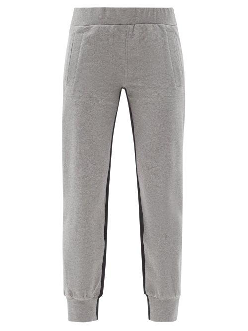 Matchesfashion.com Norma Kamali - Side-stripe Cotton-blend Jersey Track Pants - Womens - Grey Multi