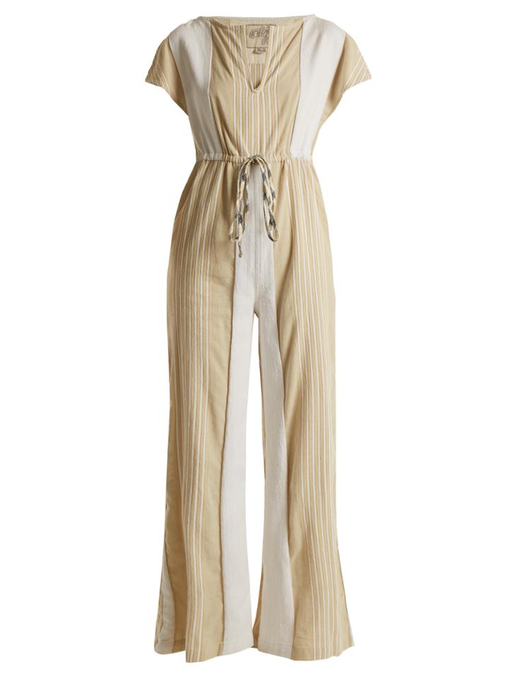 Ace & Jig Suit Up Striped Cotton-blend Jumpsuit