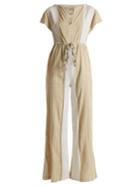 Ace & Jig Suit Up Striped Cotton-blend Jumpsuit