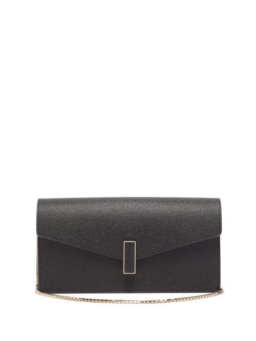 Matchesfashion.com Valextra - Iside Grained Leather Clutch - Womens - Black