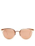 Linda Farrow Mirrored Acetate And Gold-plated Sunglasses