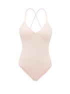 Matchesfashion.com Mara Hoffman - Emma Tie Back Ribbed Swimsuit - Womens - Pink