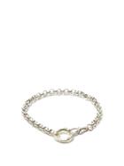 Matchesfashion.com Bleue Burnham - B Oxidised Recycled-silver Chain Bracelet - Mens - Silver
