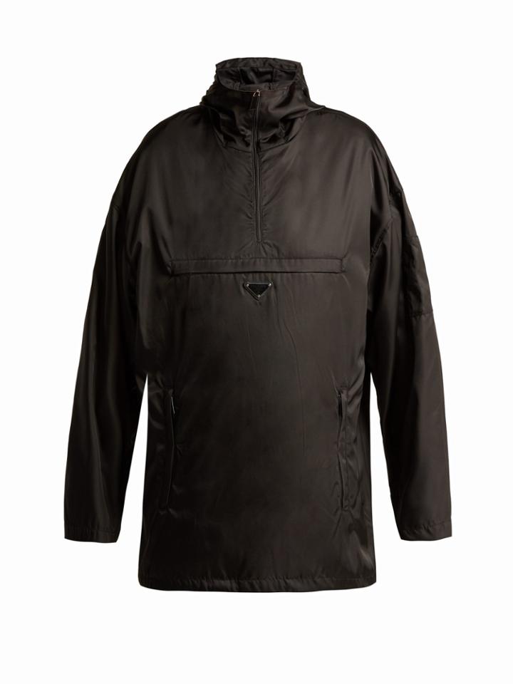 Prada Hooded Nylon Rain Jacket