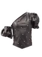 Matchesfashion.com Isabel Marant - Aniba Off-the-shoulder Studded-leather Top - Womens - Black