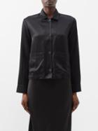 Asceno - The Miami Silk-satin Jacket - Womens - Black