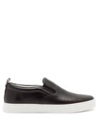 Matchesfashion.com Gucci - Dublin Gg Perforated-leather Slip-on Trainers - Mens - Black