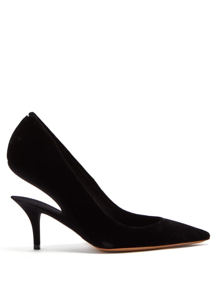 Maison Margiela Suspended-heel Velvet Pumps