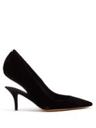 Maison Margiela Suspended-heel Velvet Pumps