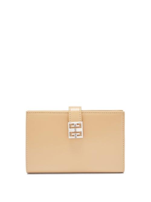 Ladies Accessories Givenchy - 4g Leather Wallet - Womens - Beige