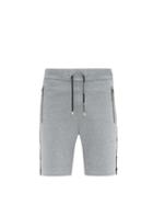 Matchesfashion.com Balmain - Logo Tape Cotton Blend Jersey Shorts - Mens - Grey