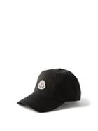 Moncler - Logo-patch Cotton Baseball Cap - Mens - Black