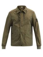 Matchesfashion.com Stone Island - Micro Reps Point-collar Zipped Jacket - Mens - Green