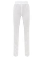 Albus Lumen - Elasticated-waist Cotton-muslin Trousers - Womens - White