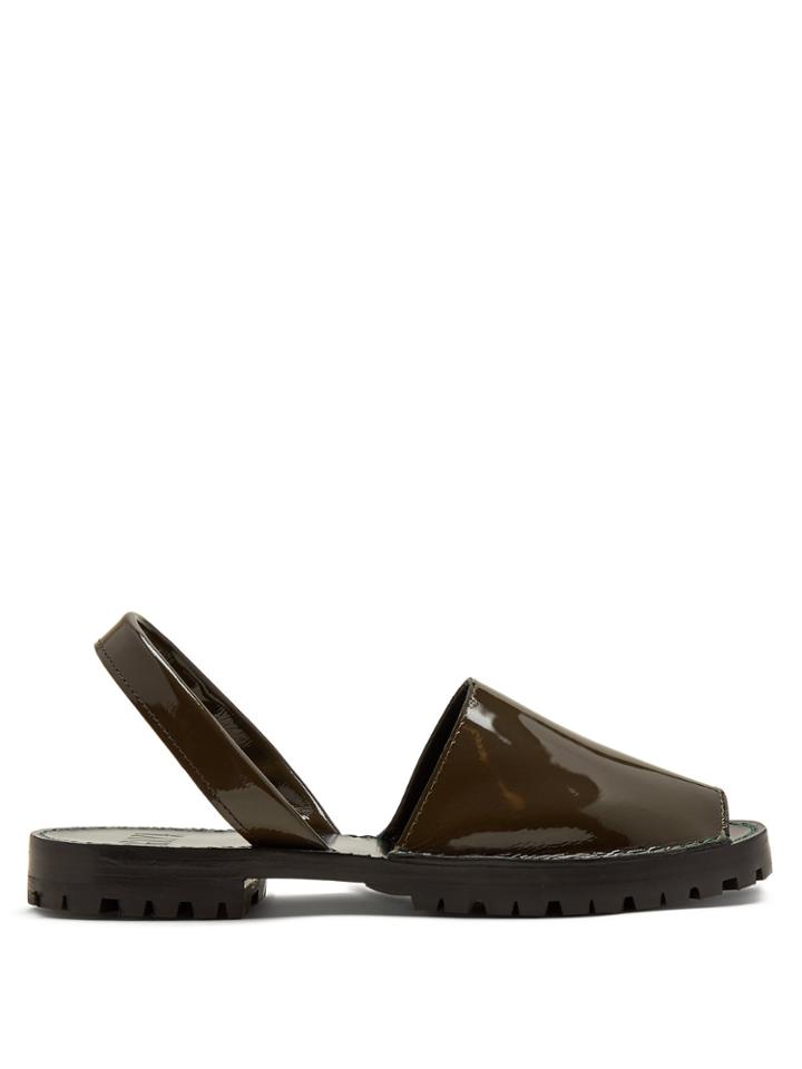 Goya Patent Leather Slingback Sandals