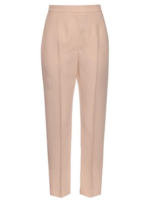 Alexander Mcqueen Wool And Silk-blend Tailored Trousers