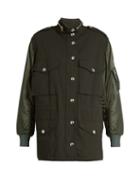 Alexander Wang High-neck Satin Bomber Jacket