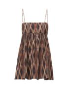 Matchesfashion.com Raey - Empire Waist Aztec Print Cotton Cami Top - Womens - Black Print