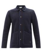 Nudie Jeans - Fred Piped Patch Pocket Wool-blend Jacket - Mens - Navy