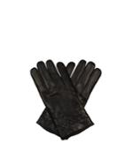 Bottega Veneta Intrecciato-trimmed Leather Gloves