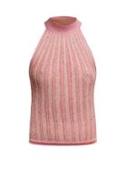 Matchesfashion.com Missoni - Striped Ribbed Knit Lam Top - Womens - Light Pink