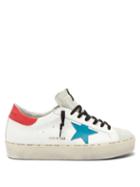 Mens Shoes Golden Goose - Hi Star Leather Trainers - Mens - White