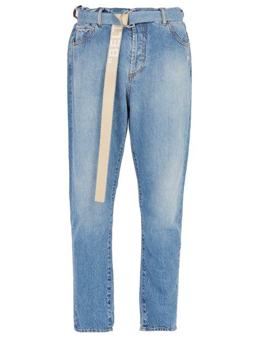 Matchesfashion.com Off-white - Slim Fit Jeans - Mens - Light Blue