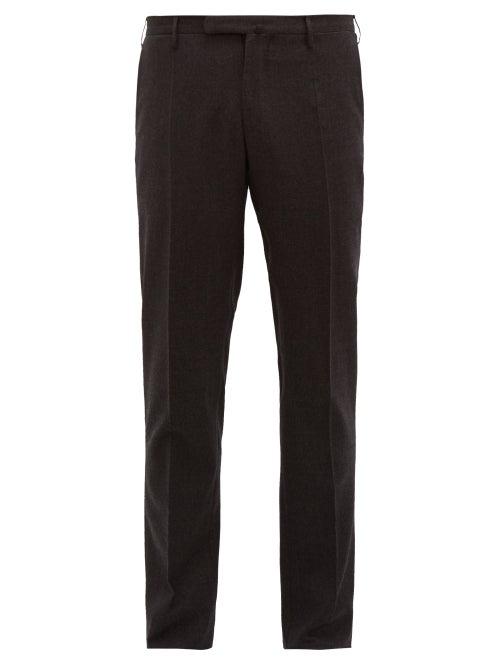 Matchesfashion.com Incotex - Tailored Wool Blend Trousers - Mens - Grey