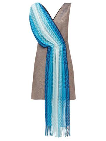 Matchesfashion.com M Missoni - Vintage Scarf Lam Mini Dress - Womens - Blue Multi