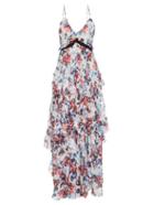 Mary Katrantzou Caliente Solar Rose-print Ruffled Silk Dress