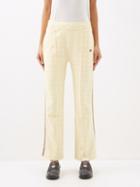 Wales Bonner - Shine Organic-cotton Jacquard Track Pants - Womens - Pale Yellow