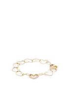 Matchesfashion.com Yvonne Lon - Diamond & 9kt Gold Heart Chain Bracelet - Womens - Crystal