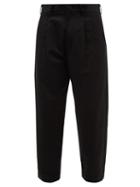Commas - Ottoman Pleated Cotton-blend Trousers - Mens - Black