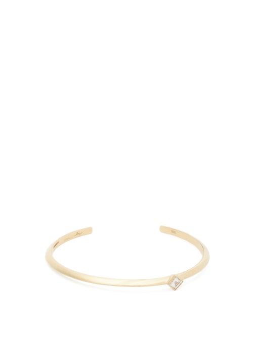 Matchesfashion.com Lizzie Mandler - Knife Edge Diamond & 18kt Gold Bracelet - Womens - Yellow Gold