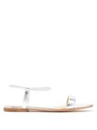 Matchesfashion.com Gianvito Rossi - Nikki Metallic Leather Sandals - Womens - Silver