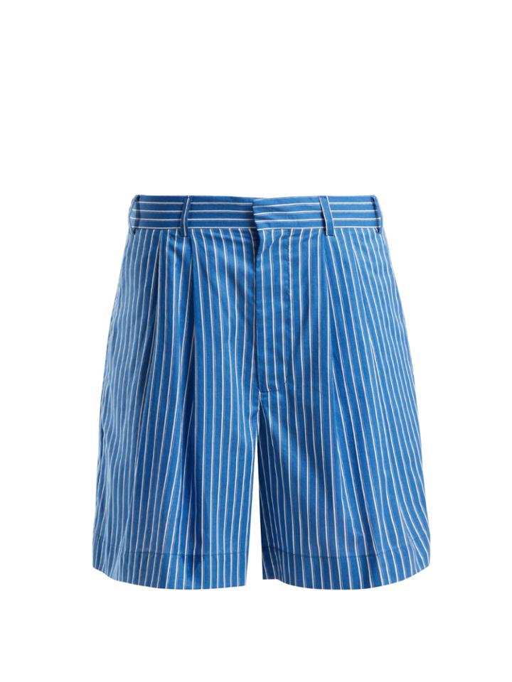 Raey Deck Chair Striped-cotton Shorts