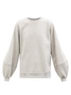Ladies Rtw Ganni - Software Organic Cotton-blend Sweatshirt - Womens - Grey