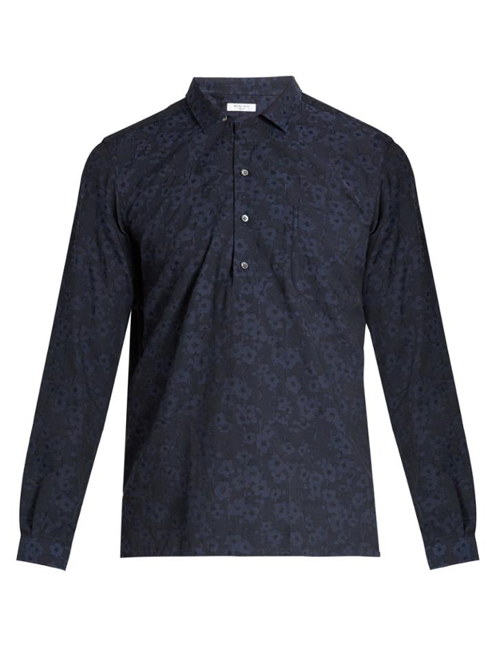 Boglioli Floral-jacquard Cotton Shirt