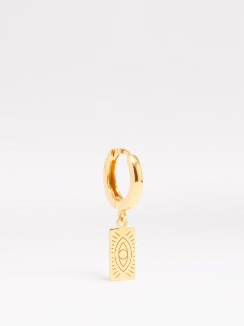 Hermina Athens - Delian Evil Eye Gold-vermeil Hoop Earrings - Womens - Yellow Gold