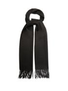 Raey - Fringed Baby Alpaca-wool Scarf - Mens - Black