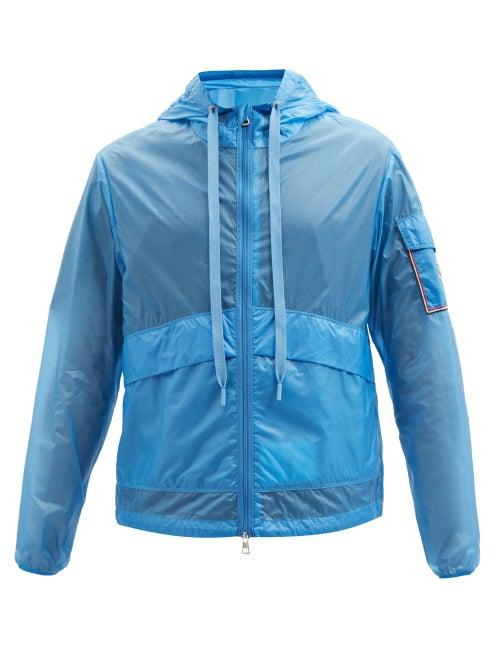 Moncler - Ebizo Printed Ripstop-nylon Hooded Jacket - Mens - Light Blue