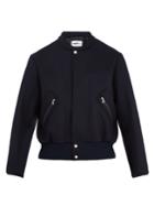 Oamc Band-collar Wool-felt Bomber Jacket