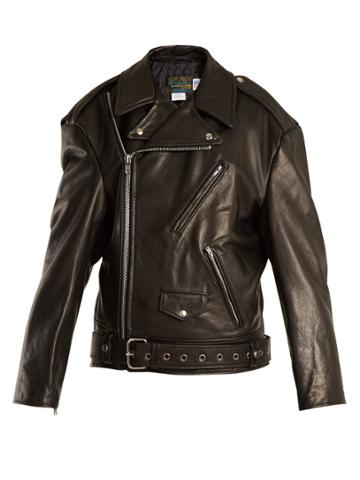 Vetements X Schott Perfecto Oversized Leather Jacket