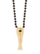 Matchesfashion.com Anissa Kermiche - Prcieux Pubis Agate & Gold Plated Necklace - Womens - Black