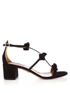 Aquazzura St Tropez Bow-embellished Suede Sandals